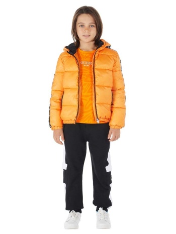 παιδικό μπουφάν guess χρώμα πορτοκαλί κύριο υλικό 100%