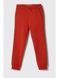 παιδικό βαμβακερό παντελόνι guess χρώμα: κόκκινο 100% βαμβάκι