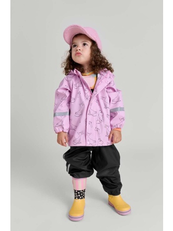 παιδικό μπουφάν και παντελόνι reima moomin plask χρώμα μοβ