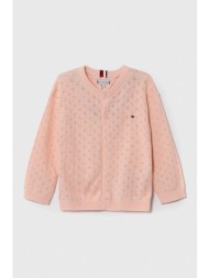 βρεφικό βαμβακερό πουλόβερ tommy hilfiger χρώμα: ροζ 100% βαμβάκι