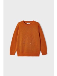 παιδικό πουλόβερ από μείγμα μαλλιού mayoral χρώμα: πορτοκαλί 60% βαμβάκι, 30% πολυαμίδη, 10% μαλλί