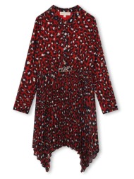 παιδικό φόρεμα michael kors χρώμα: κόκκινο υλικό 1: 100% πολυεστέρας
υλικό 2: 100% βισκόζη