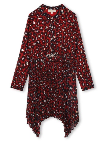παιδικό φόρεμα michael kors χρώμα κόκκινο υλικό 1 100%