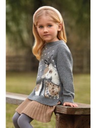 παιδικό πουλόβερ mayoral χρώμα: γκρι 55% πολυαμίδη, 40% ακρυλικό, 5% μαλλί