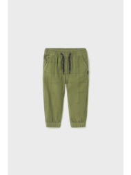 βρεφικό βαμβακερό παντελόνι mayoral χρώμα: πράσινο 100% βαμβάκι
