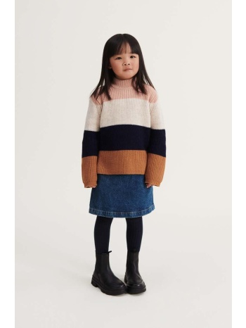 παιδικό μάλλινο πουλόβερ liewood χρώμα πορτοκαλί 100%