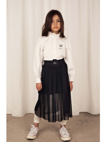 παιδικό βαμβακερό πουκάμισο mini rodini χρώμα άσπρο 100%