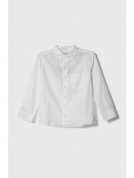 παιδικό βαμβακερό πουκάμισο abercrombie & fitch χρώμα: άσπρο 100% βαμβάκι