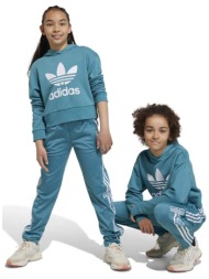 παιδική μπλούζα adidas originals χρώμα: τιρκουάζ, με κουκούλα κύριο υλικό: 70% βαμβάκι, 30% πολυεστέ