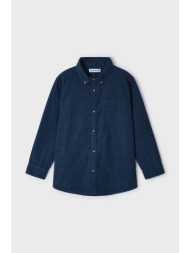παιδικό βαμβακερό πουκάμισο mayoral χρώμα: ναυτικό μπλε 100% βαμβάκι