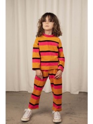παιδικό βαμβακερό πουλόβερ mini rodini χρώμα: πορτοκαλί 100% οργανικό βαμβάκι