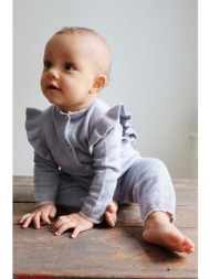 ολόσωμη φόρμα μωρού konges sløjd χρώμα: γκρι 55% μαλλί, 45% βαμβάκι