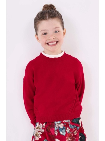 παιδικό πουλόβερ mayoral χρώμα κόκκινο 47% βισκόζη, 30%