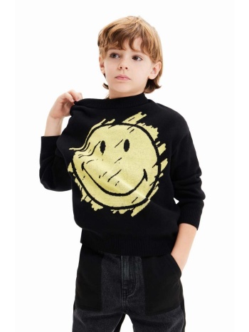 παιδική μπλούζα desigual χρώμα μαύρο βαμβάκι