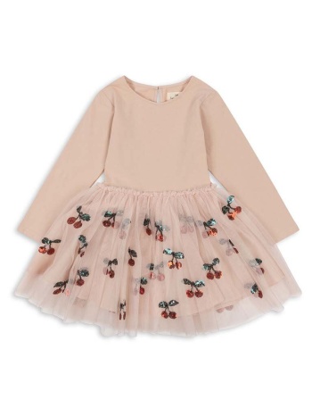 παιδικό φόρεμα konges sløjd χρώμα ροζ υλικό 1 100%