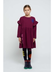 παιδικό φόρεμα bobo choses χρώμα: μοβ 100% lyocell