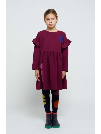παιδικό φόρεμα bobo choses χρώμα μοβ 100% lyocell