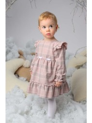 παιδικό βαμβακερό φόρεμα jamiks χρώμα: ροζ 100% βαμβάκι