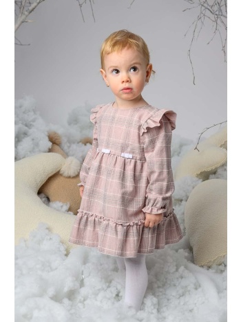 παιδικό βαμβακερό φόρεμα jamiks χρώμα ροζ 100% βαμβάκι