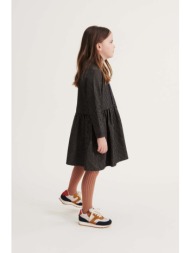 παιδικό βαμβακερό φόρεμα liewood χρώμα: μπεζ 100% οργανικό βαμβάκι
