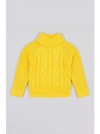 παιδικό πουλόβερ zippy χρώμα κίτρινο 100% ακρυλικό