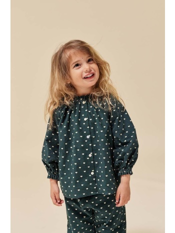 παιδικό βαμβακερό πουκάμισο konges sløjd χρώμα ναυτικό