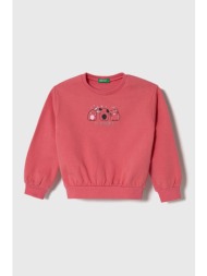 παιδική μπλούζα united colors of benetton χρώμα: ροζ πλέξη λαστιχο: 95% βαμβάκι, 5% σπαντέξ