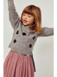 παιδικό πουλόβερ zippy χρώμα: γκρι