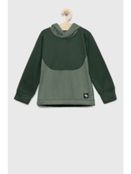 παιδική μπλούζα abercrombie & fitch χρώμα: πράσινο, με κουκούλα 100% πολυεστέρας