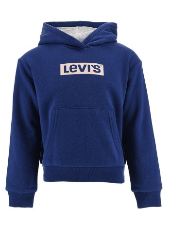 παιδική μπλούζα levi`s χρώμα ναυτικό μπλε, με κουκούλα 60%