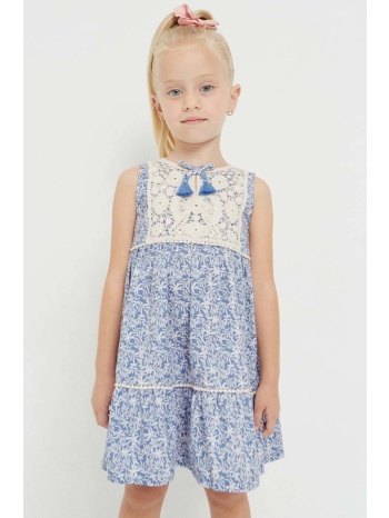παιδικό βαμβακερό φόρεμα mayoral χρώμα ναυτικό μπλε 100%
