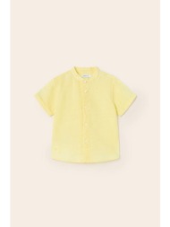 πουκάμισο μωρού mayoral χρώμα: κίτρινο 62% βαμβάκι, 38% λινάρι