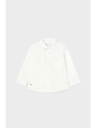 μωρό βαμβακερό πουκάμισο mayoral χρώμα: άσπρο 100% βαμβάκι