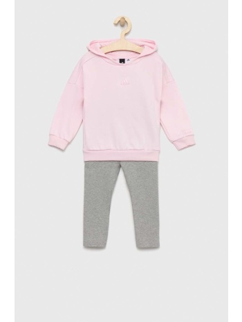 παιδικό σετ adidas in g hood fl χρώμα ροζ υλικό 1 70%