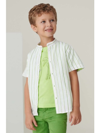 παιδικό πουκάμισο mayoral χρώμα πράσινο 98% βαμβάκι, 2%