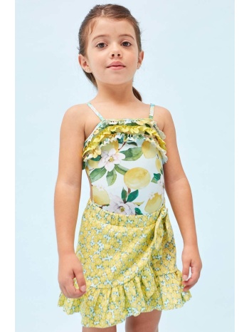 παιδική βαμβακερή φούστα mayoral χρώμα κίτρινο 100% βαμβάκι