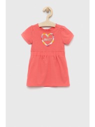 φόρεμα μωρού guess χρώμα: ροζ 95% βαμβάκι, 5% σπαντέξ
