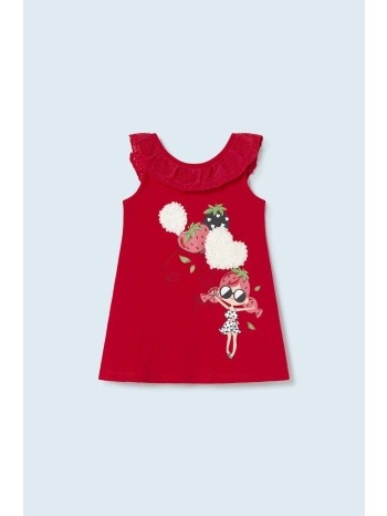 φόρεμα μωρού mayoral χρώμα κόκκινο 95% βαμβάκι, 5% σπαντέξ