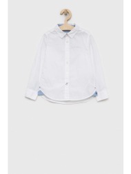 παιδικό βαμβακερό πουκάμισο pepe jeans χρώμα: άσπρο 100% βαμβάκι