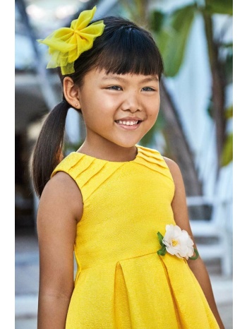 παιδικό φόρεμα mayoral χρώμα κίτρινο 52% βισκόζη, 48%