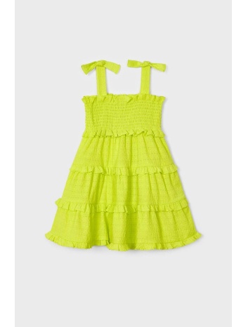 παιδικό φόρεμα mayoral χρώμα πράσινο 98% πολυεστέρας, 2%