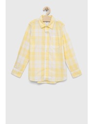 παιδικό βαμβακερό πουκάμισο gap χρώμα: κίτρινο 100% βαμβάκι