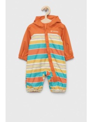 ολόσωμη φόρμα μωρού columbia critter jitters ii rain suit χρώμα: πορτοκαλί κύριο υλικό: 100% πολυεστ
