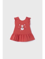 φόρεμα μωρού mayoral newborn χρώμα: κόκκινο 95% βαμβάκι, 5% σπαντέξ