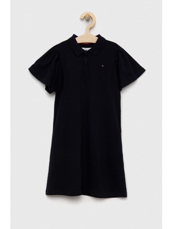 παιδικό φόρεμα tommy hilfiger χρώμα μαύρο 95% βαμβάκι, 5%