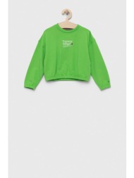 παιδική μπλούζα tommy hilfiger χρώμα: πράσινο 95% βαμβάκι, 5% σπαντέξ