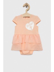 φόρεμα μωρού guess χρώμα: πορτοκαλί 95% βαμβάκι, 5% σπαντέξ