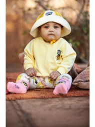 παιδική βαμβακερή μπλούζα mini rodini χρώμα: κίτρινο 100% οργανικό βαμβάκι