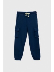 παιδικό βαμβακερό παντελόνι guess χρώμα: ναυτικό μπλε 100% βαμβάκι