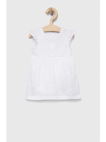 φόρεμα μωρού guess χρώμα άσπρο υλικό 1 100% βαμβάκιυλικό